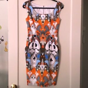 Maggy London Size 4 Multi Colored Dress